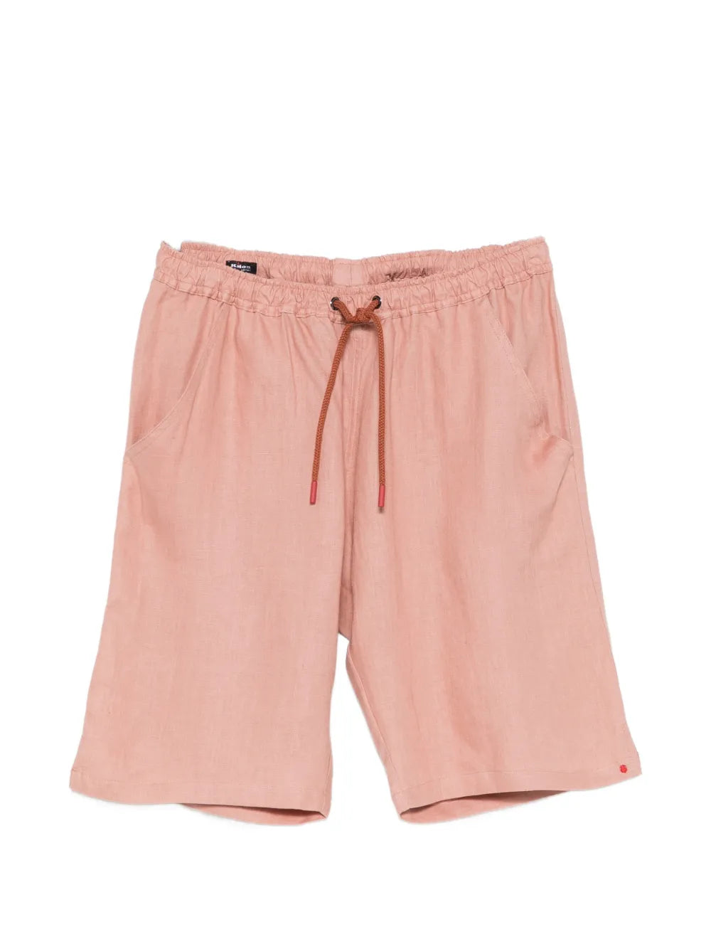 Linen Drawstring Shorts — Pink