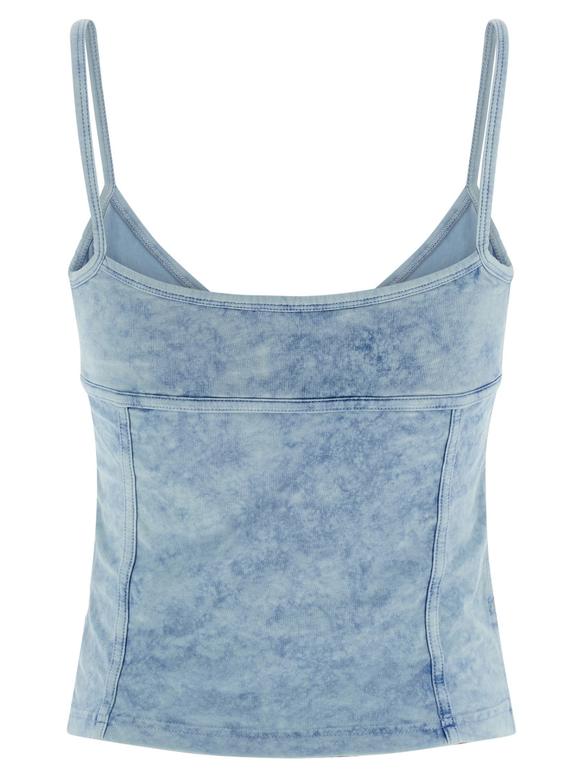 Ony Light Blue Stretch Cotton Tank Top