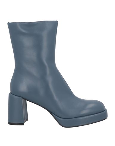 Woman Ankle boots Slate blue Size 8 Soft Leather