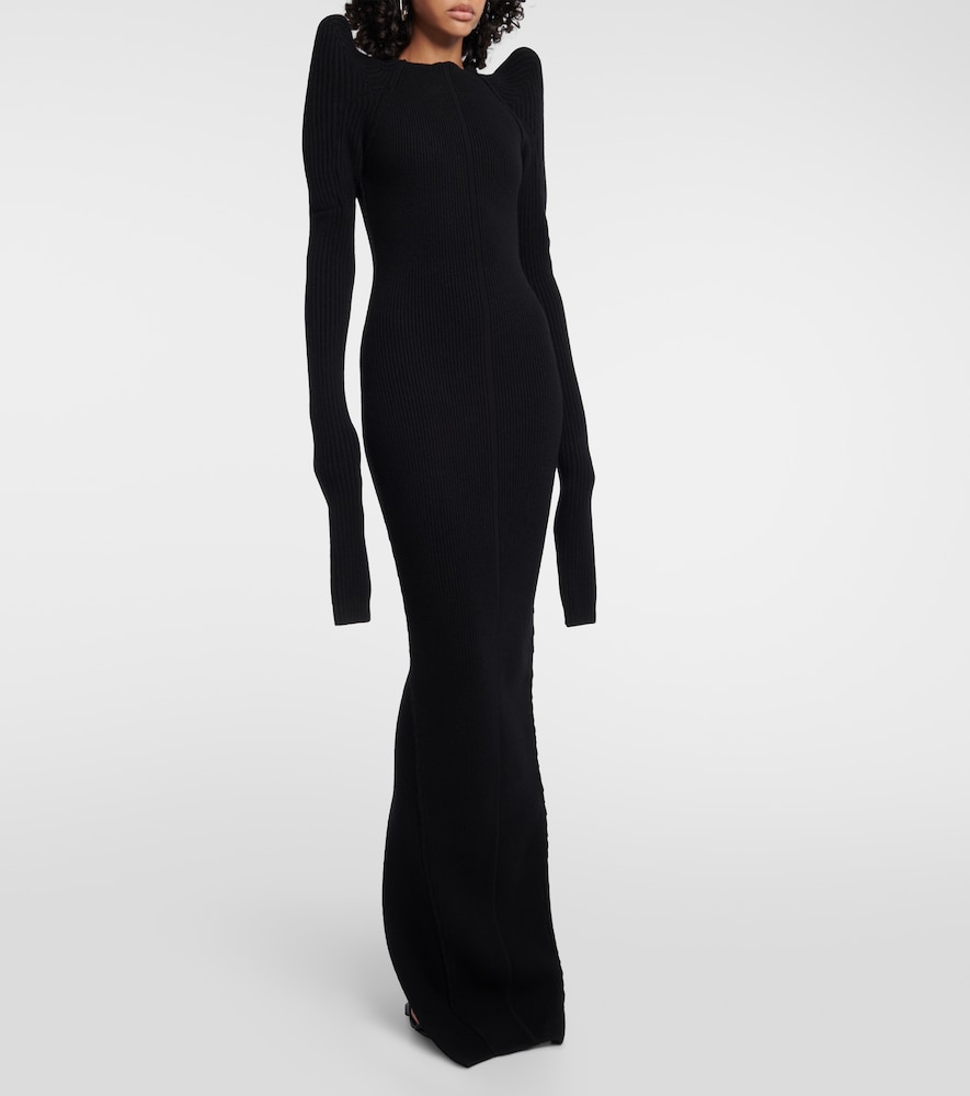 Cashmere and wool gown