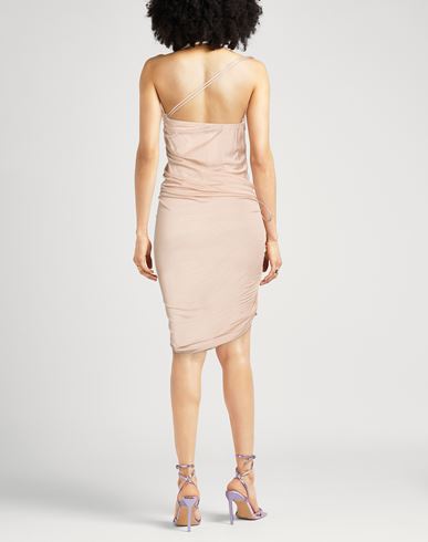 Woman Midi dress Beige Size 8 Viscose