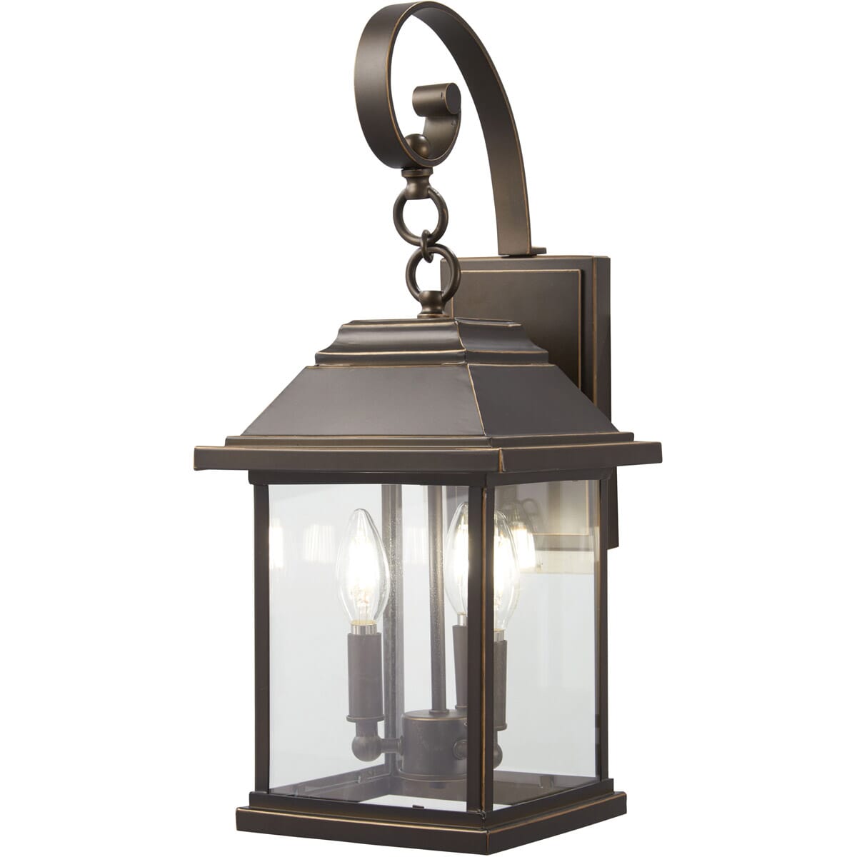 Mariner'S Pointe 3-Light 22" Outdoor Wall Light in Oil Rubbed Bronze with Gold High