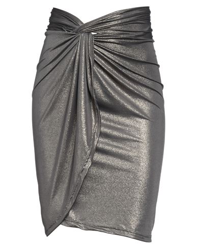Woman Midi skirt Bronze Size S Polyester, Elastane