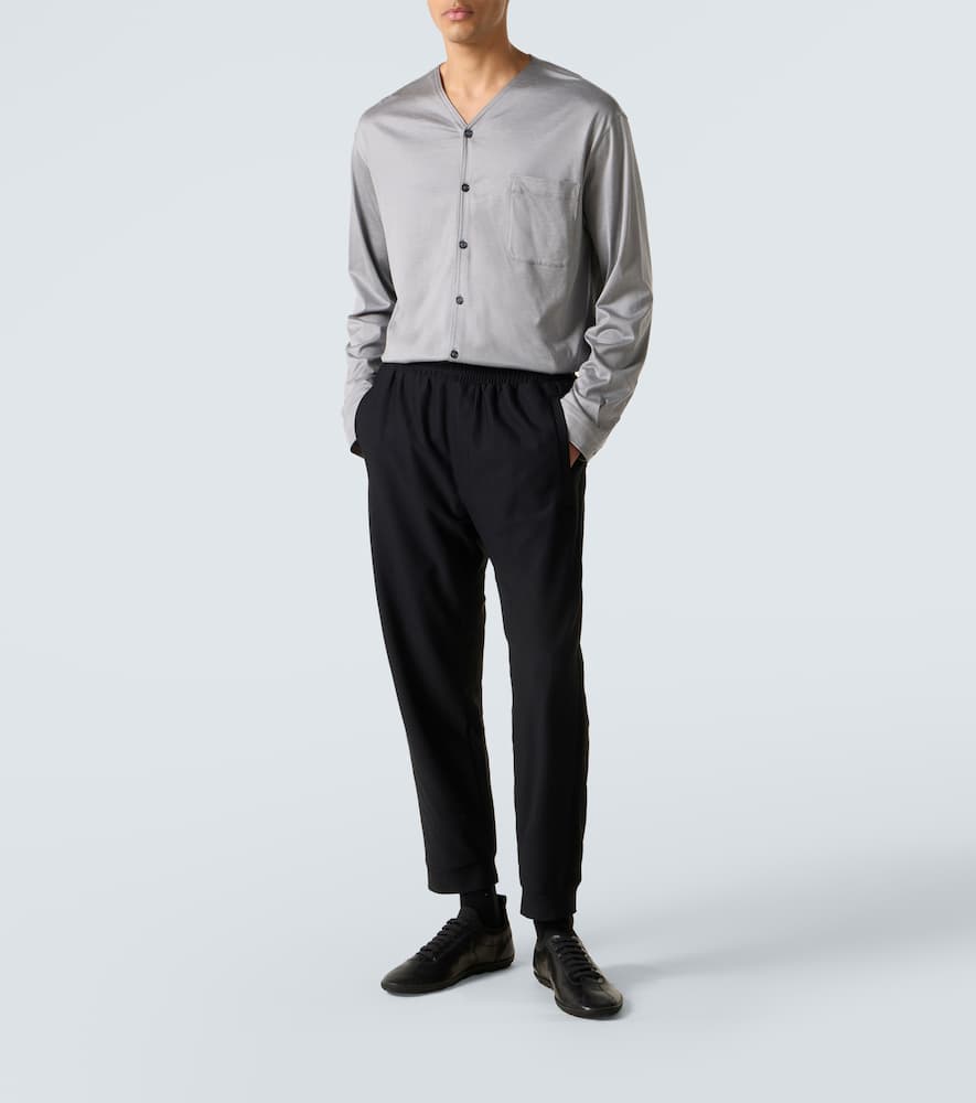 Gaufré straight pants