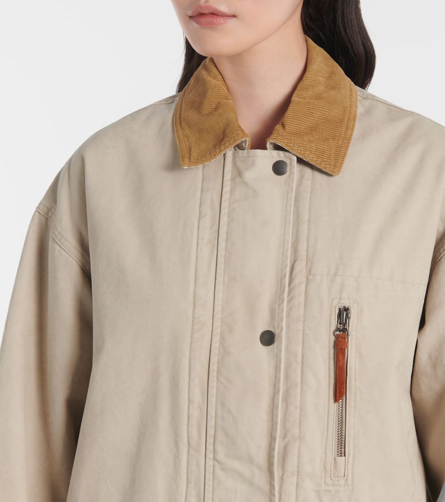 Kimeliaga corduroy-trimmed jacket