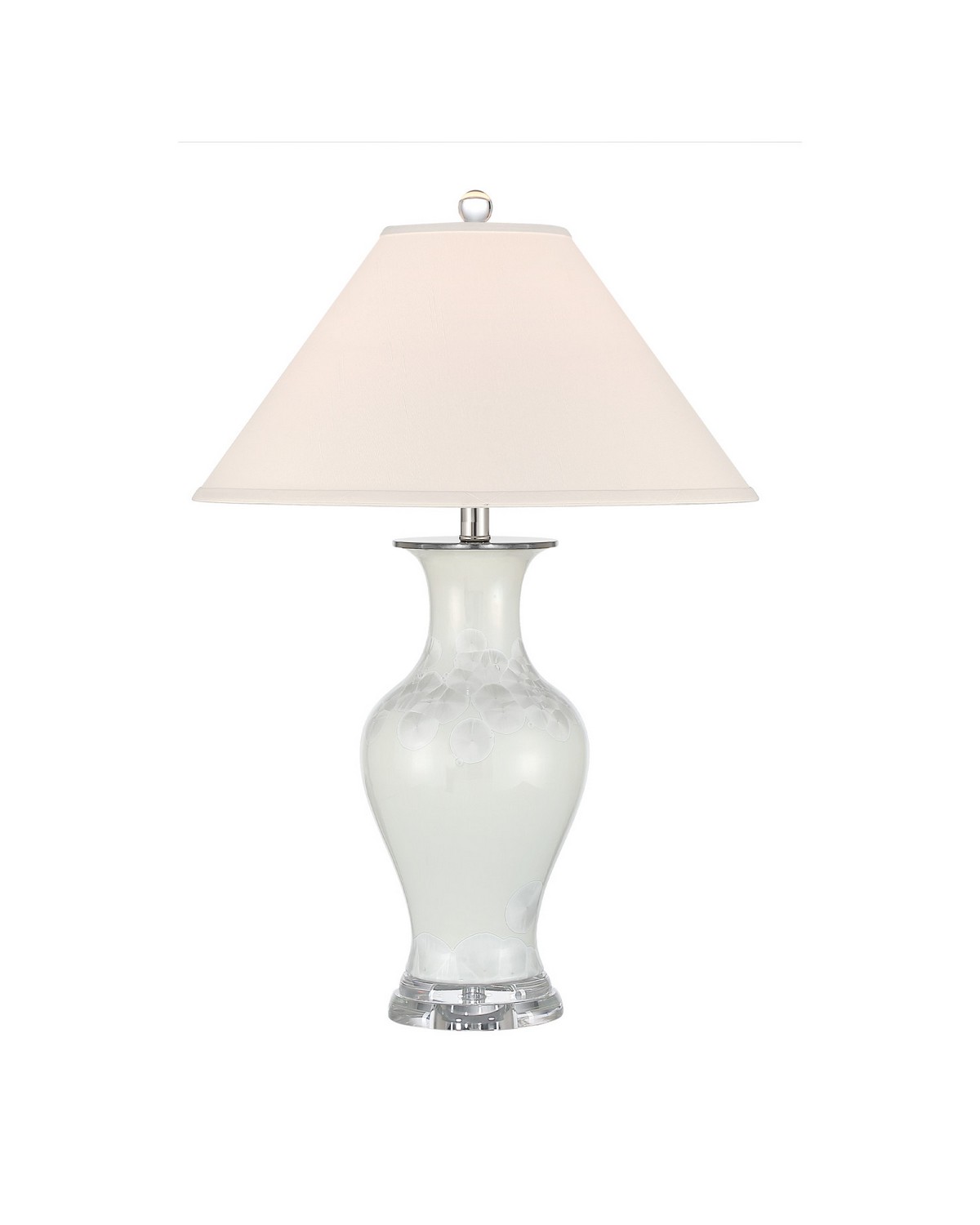 Off-White Clear Table Lamp from the Crystalline Collection