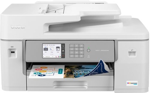 MFC-J6555DW INKvestment Tank All-in-One Inkjet Printer with up to 1-Year of Ink In-box - White/Gray