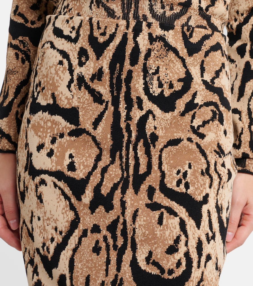 Jacquard pencil skirt