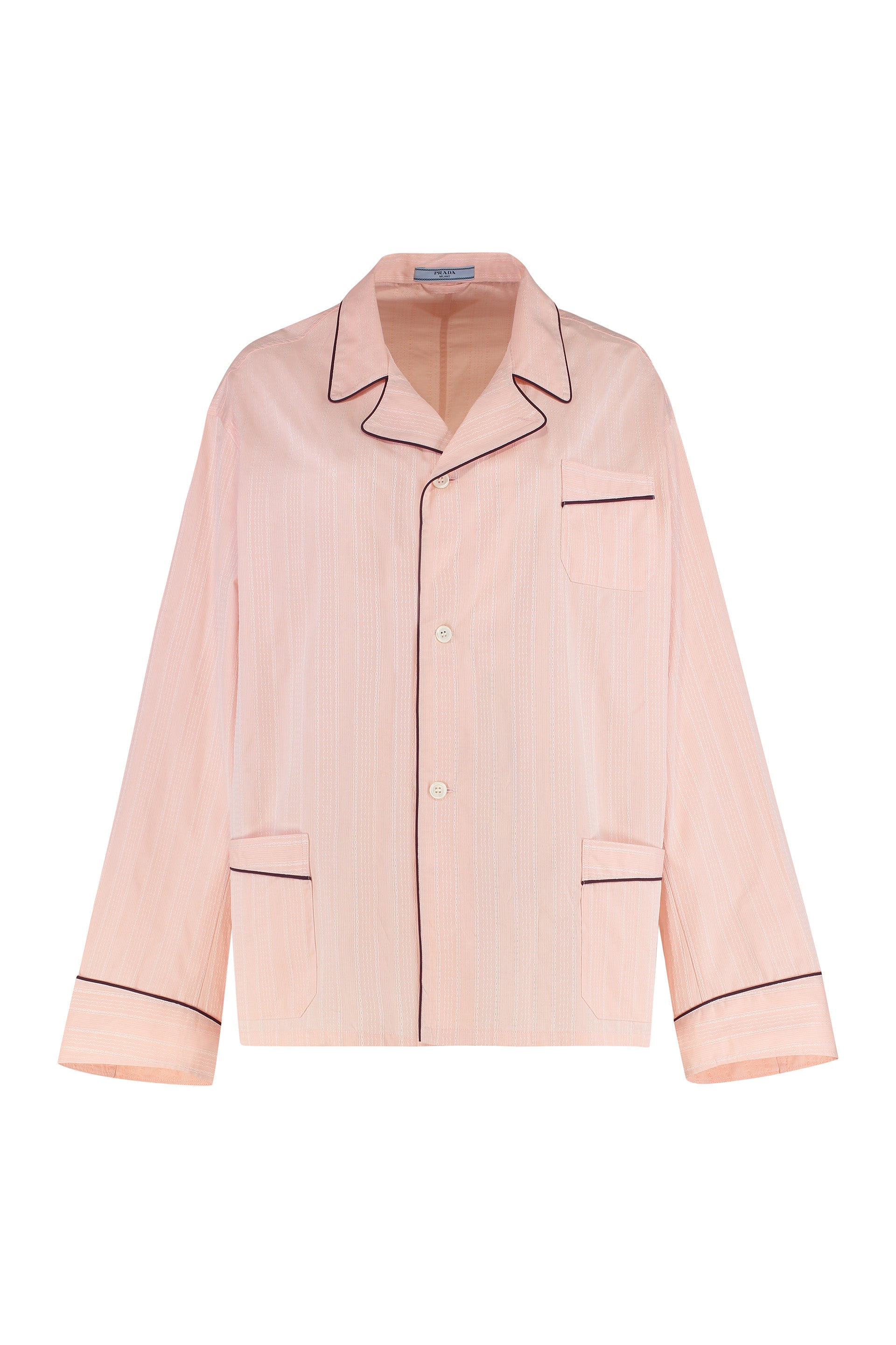 Practical Cotton Shirt with Chest Pocket and Two Front Pockets