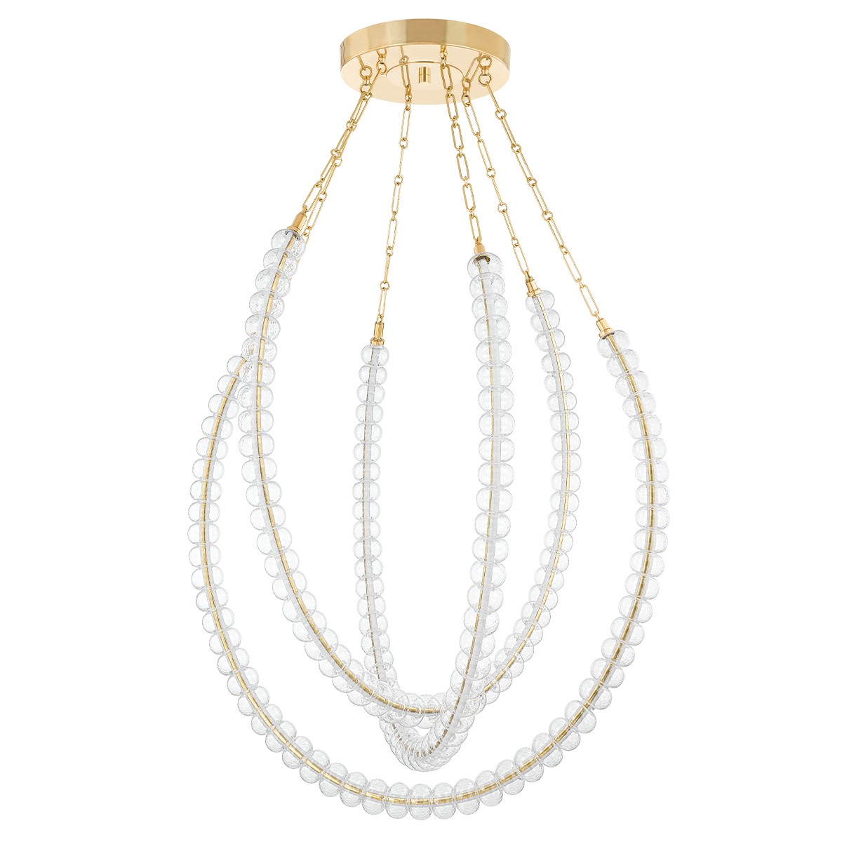 Vintage Brass LED Chandelier from the Celeste Collection