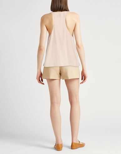 Crème Woman Top Beige Size 6 Silk