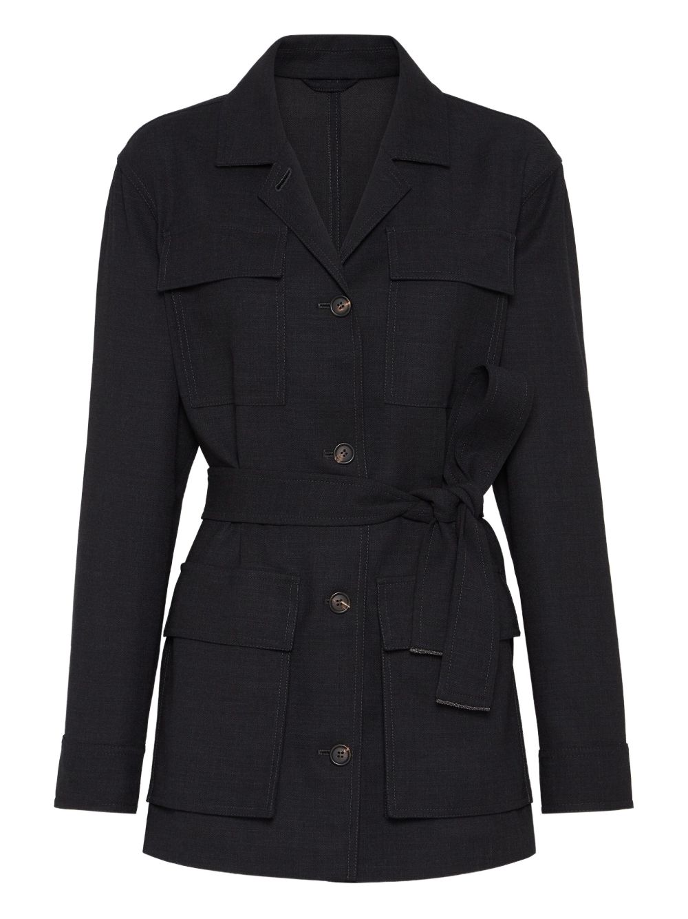 Fluid twill blazer - Grey