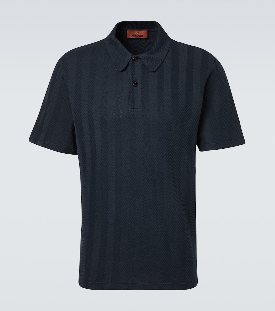 Cotton-blend polo shirt