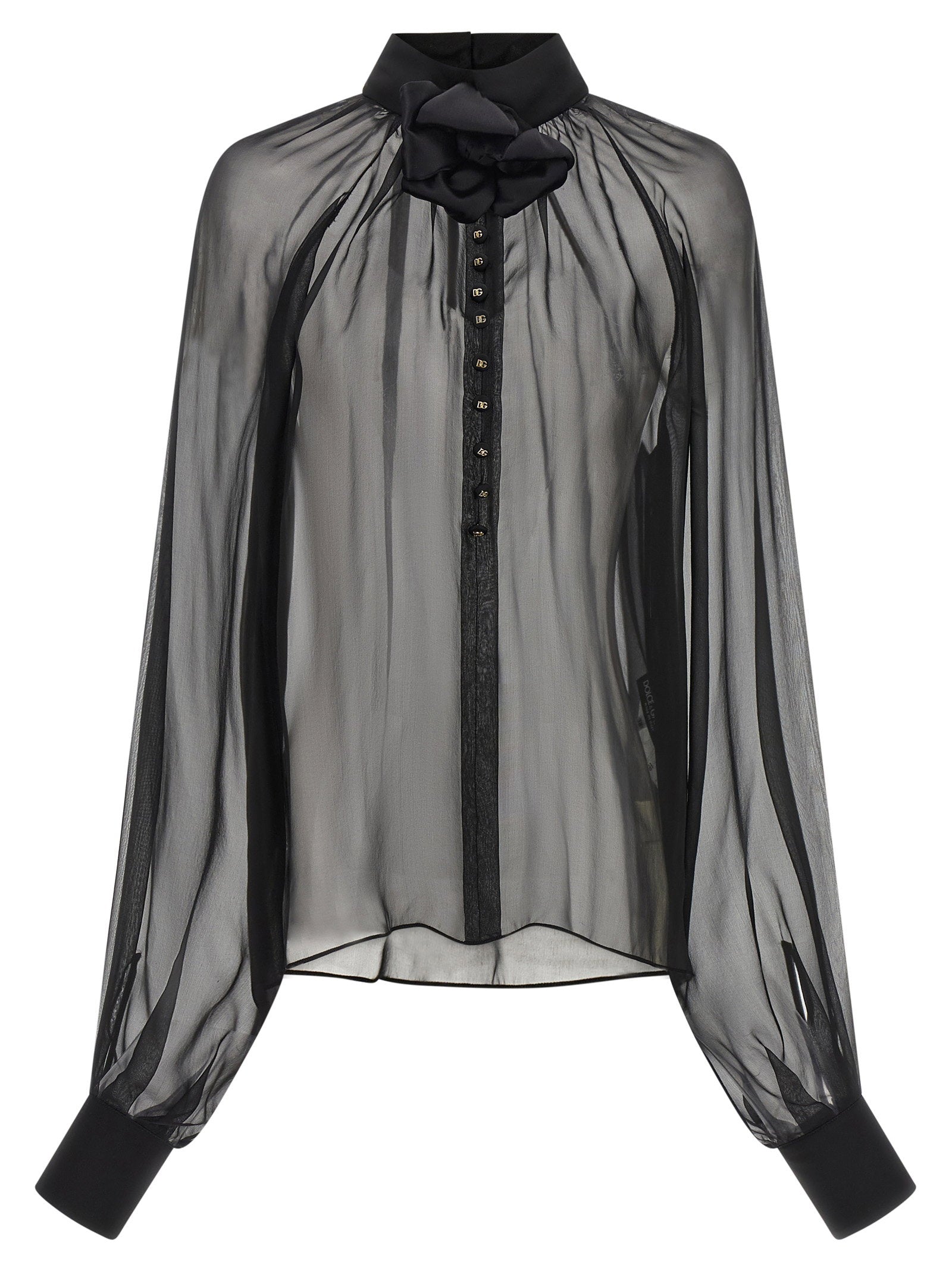 Chiffon Blouse With Flower