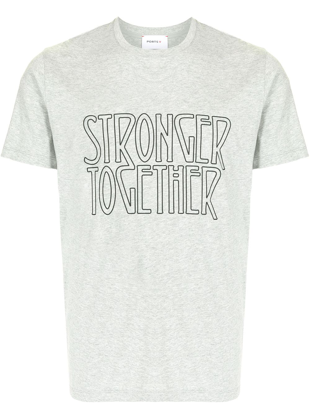 Stronger Together print T-shirt - Grey