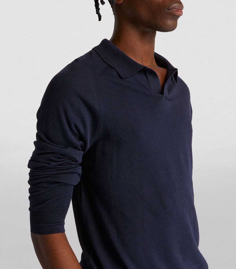 Sea Island Cotton-Cashmere Polo Shirt