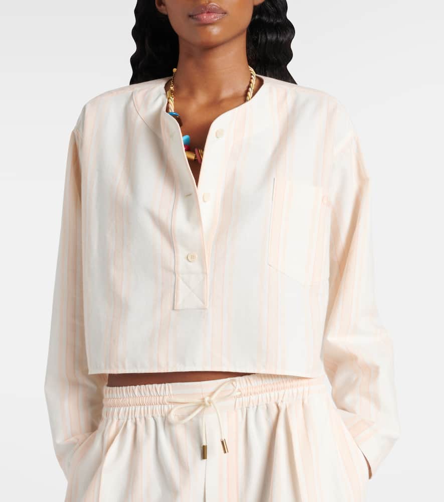Chloé Striped cotton crop top