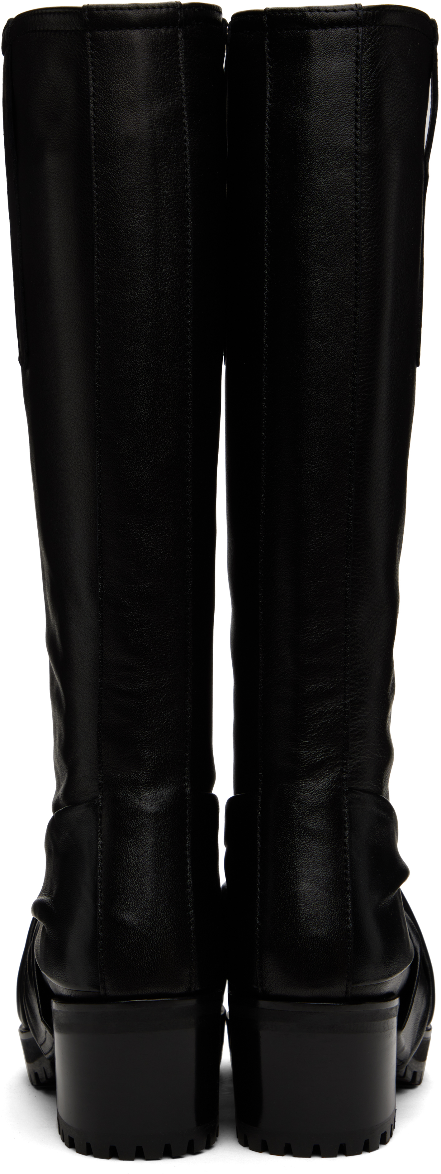 Kiko Kostadinov Black Knotted Riding Boots