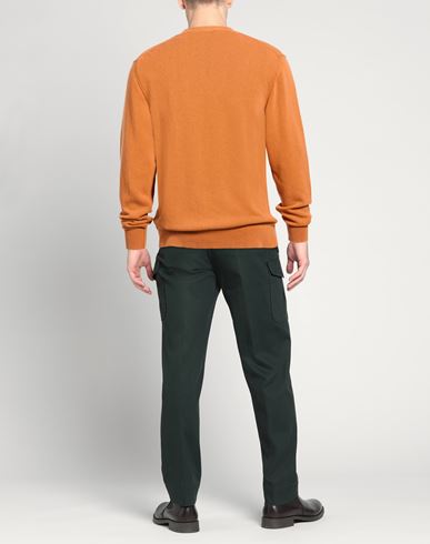 Man Sweater Orange Size M Cotton, Cashmere