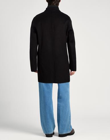 Paltò Fabbrica Man Coat Black Size 40 Wool, Nylon