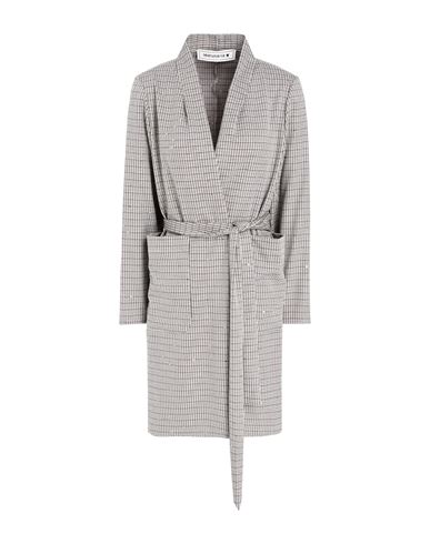 Woman Overcoat & Trench Coat Blue Size 8 Polyester, Viscose, Elastane
