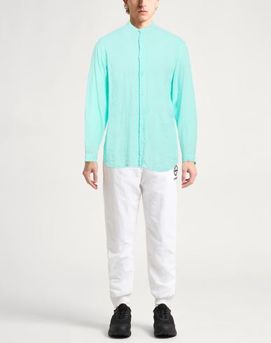 Man Shirt Light green Size XXL Linen