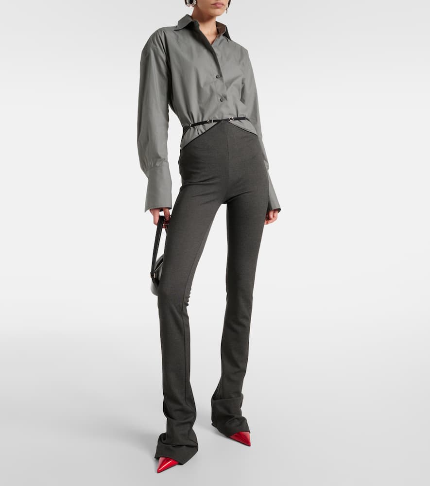 Jersey flared pants