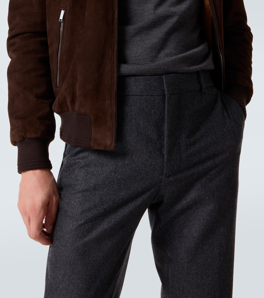 Virgin wool straight pants