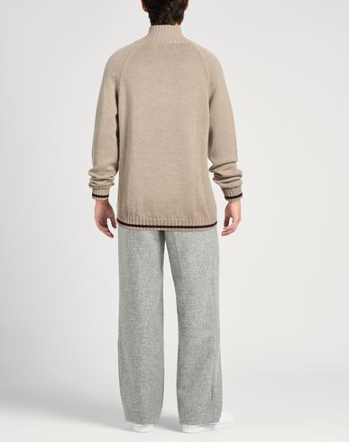 Man Turtleneck Taupe Size 36 Wool