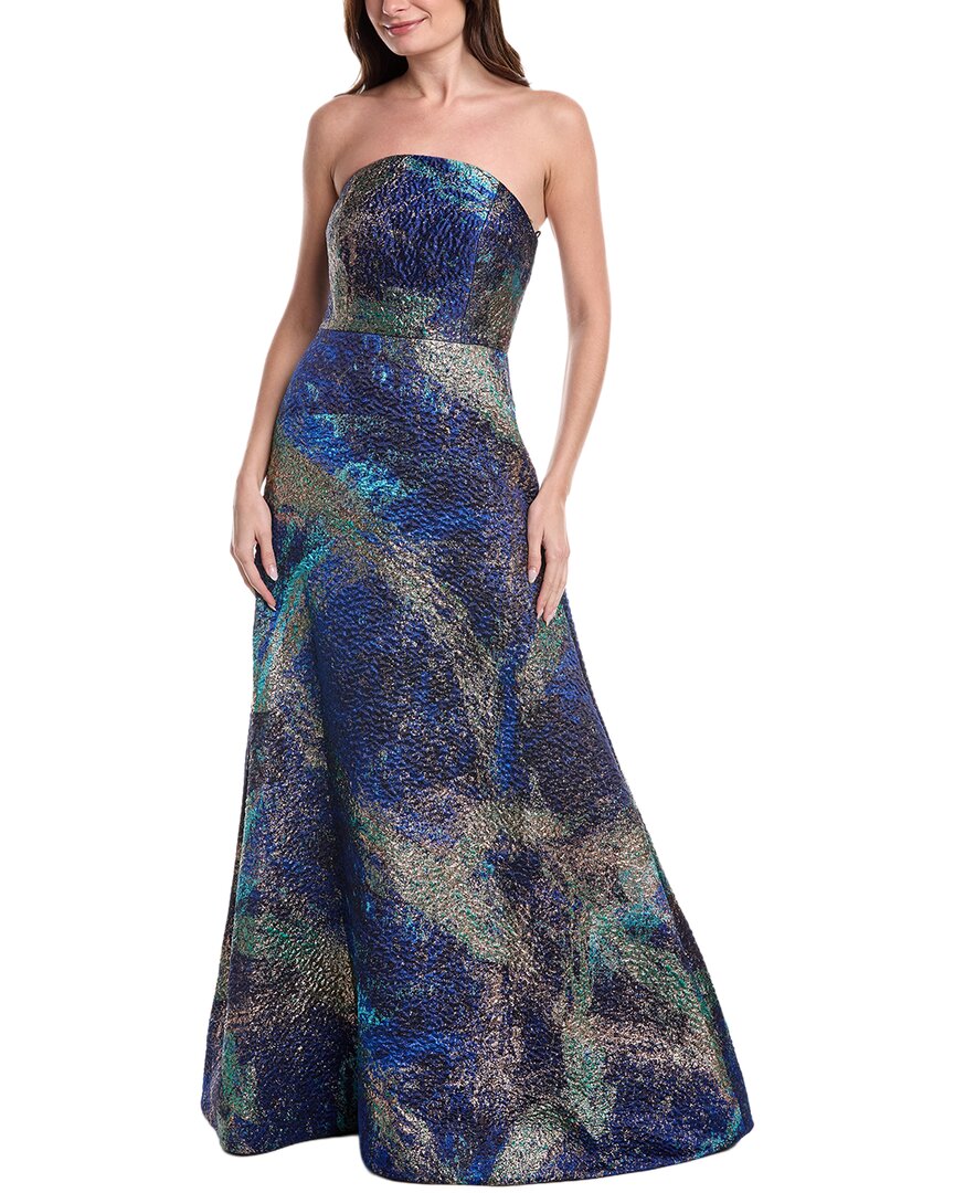 Jacquard Starburst Pattern Gown