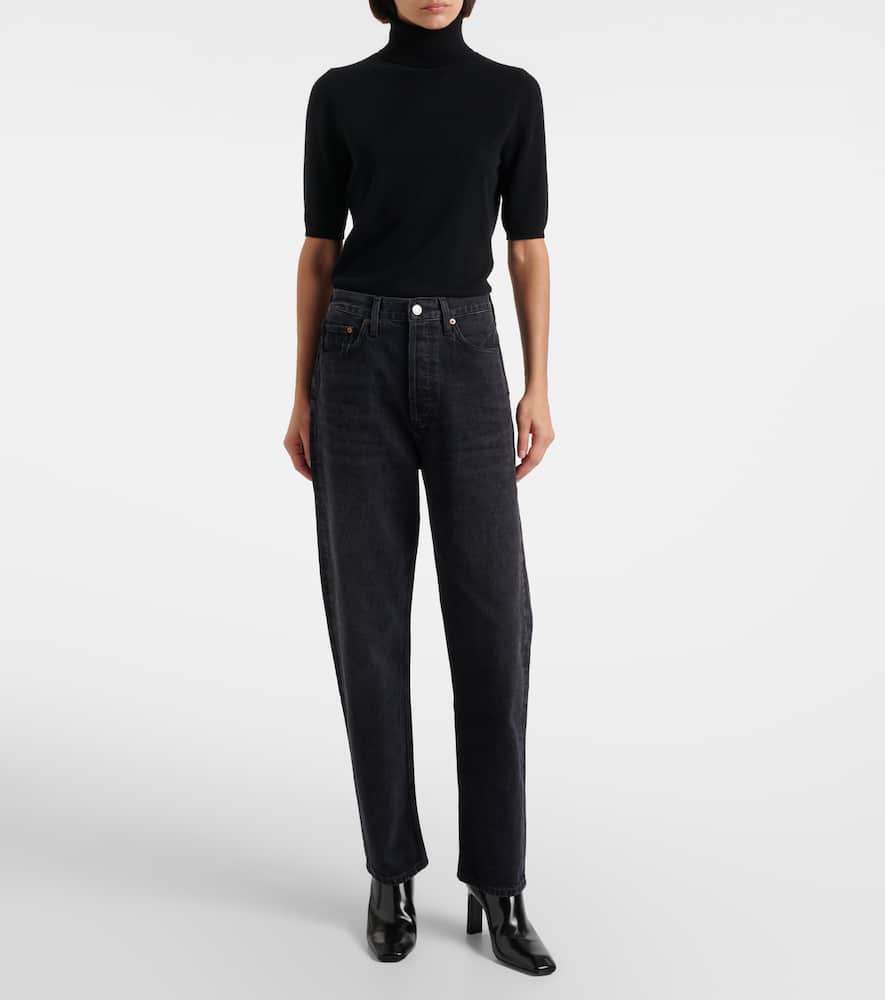 90's high-rise straight jeans