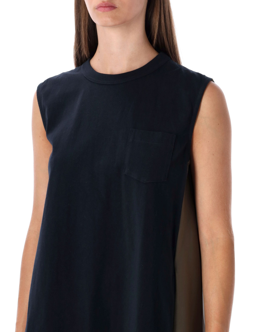 Sacai - mini dress with pleated back design