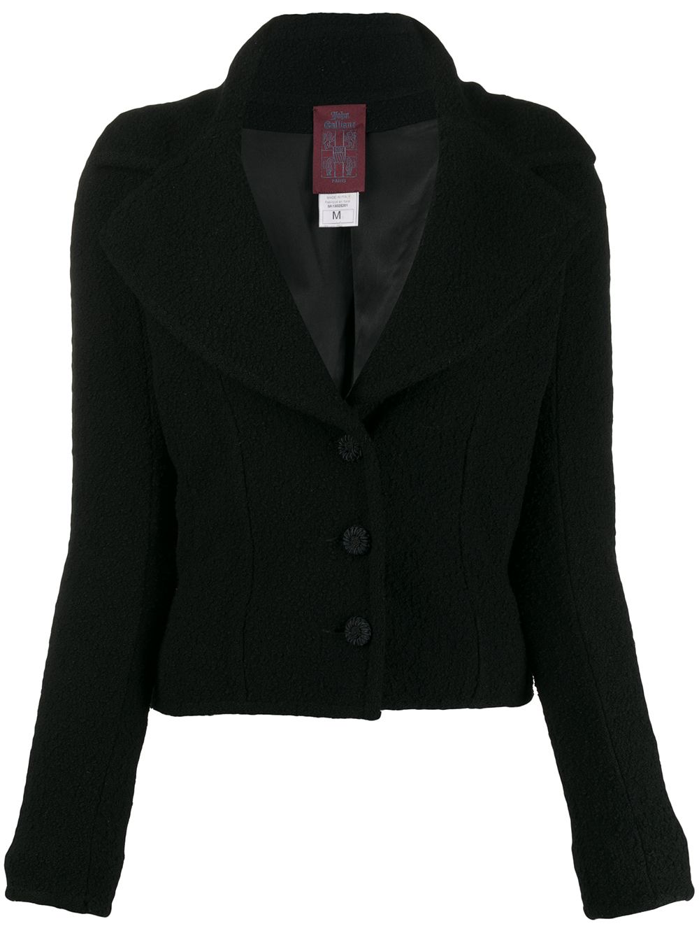 1990s bouclé yarn jacket - Black
