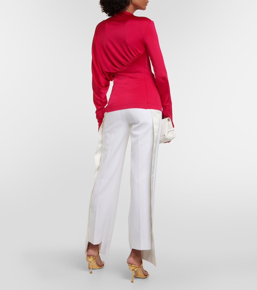 Gathered jersey top