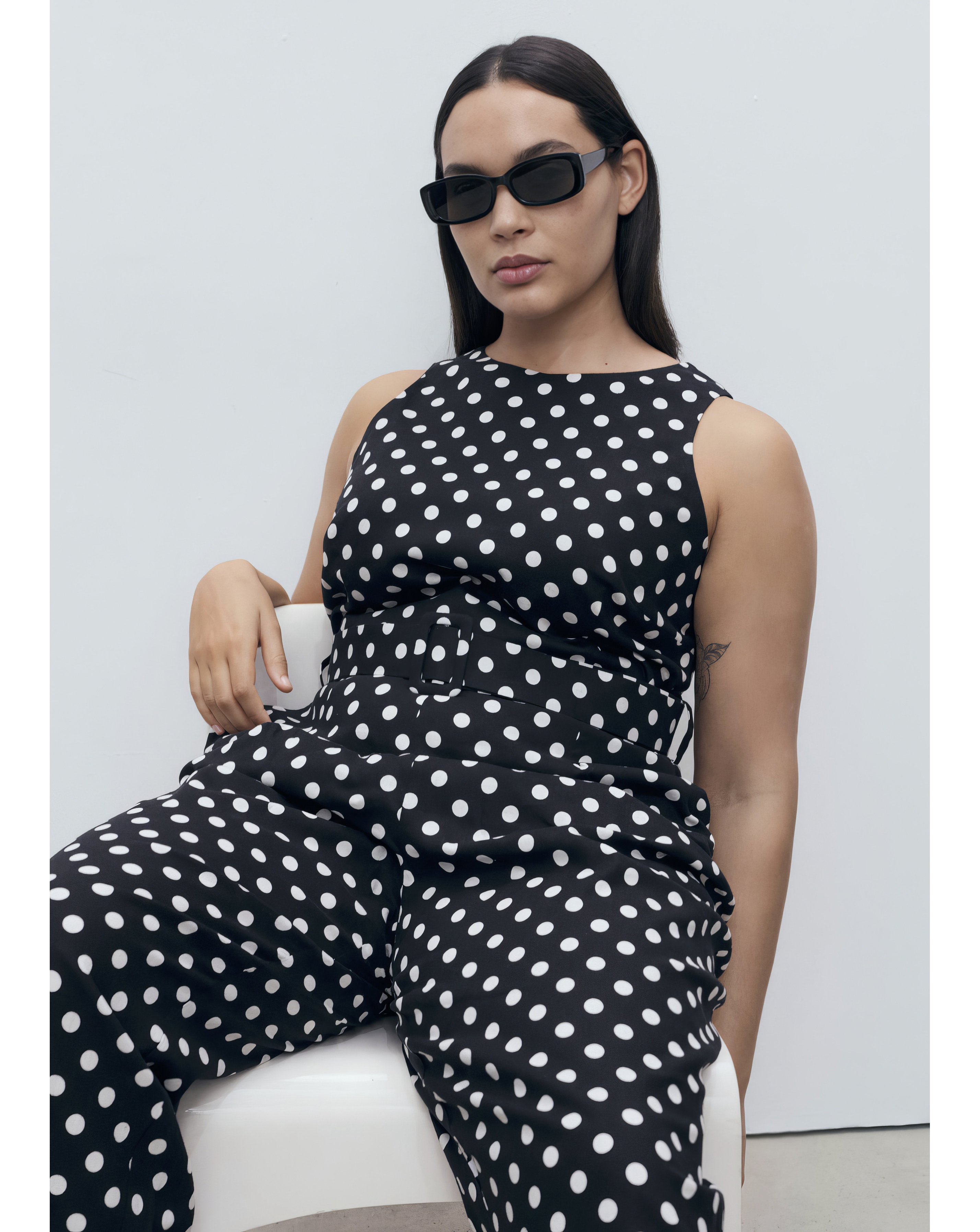 MANGO POLKA DOT JUMPSUIT