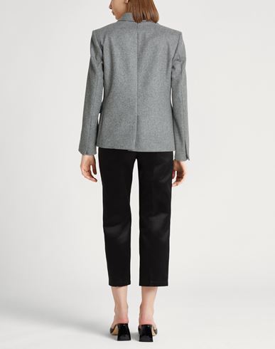 Woman Blazer Grey Size 14 Virgin Wool, Polyamide, Elastane