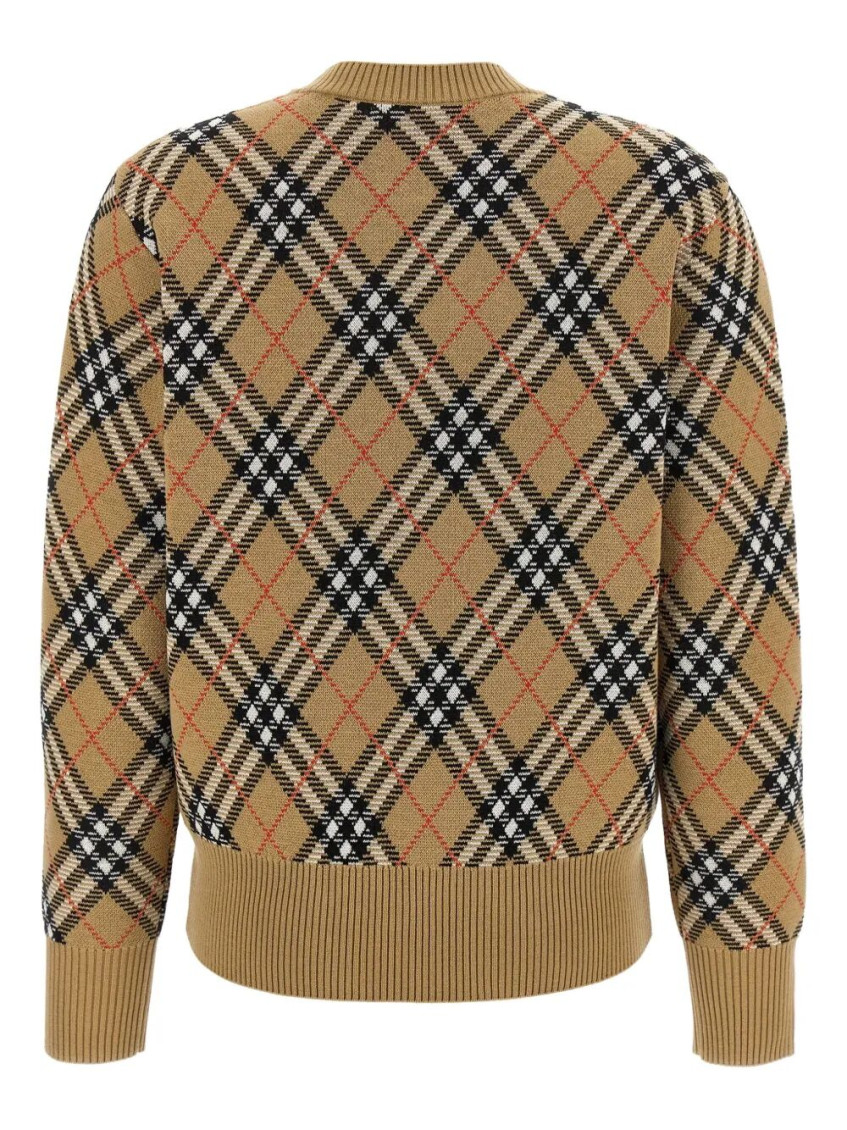 Beige Check Sweater