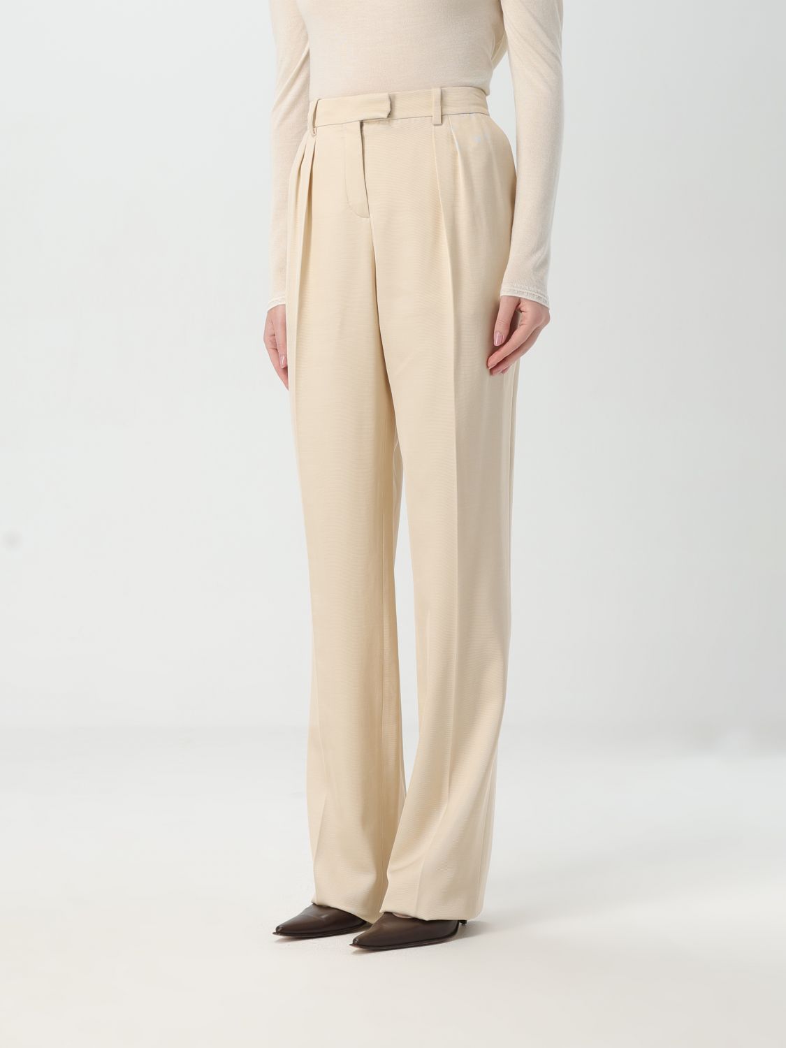 Pleated trousers - Brown