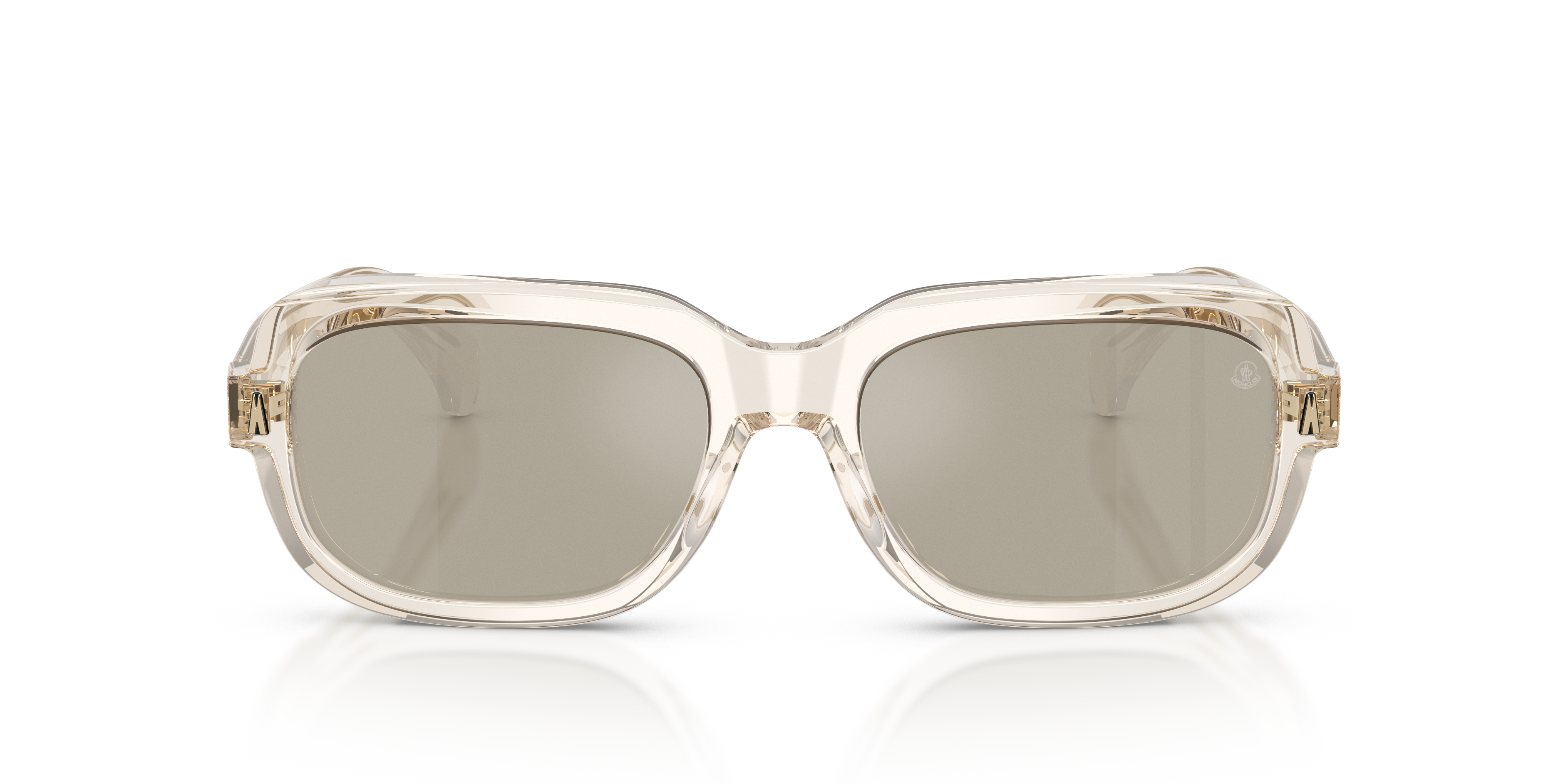 Moncler Unisex Moncler ME6008 SUNTRAP 30035A Gafas de sol Acetato Transparente Marrón Pillow Normal reflejado