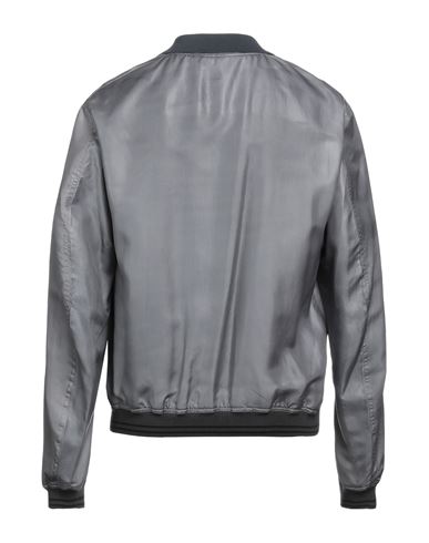 Man Jacket Grey Size 36 Silk, Elastane
