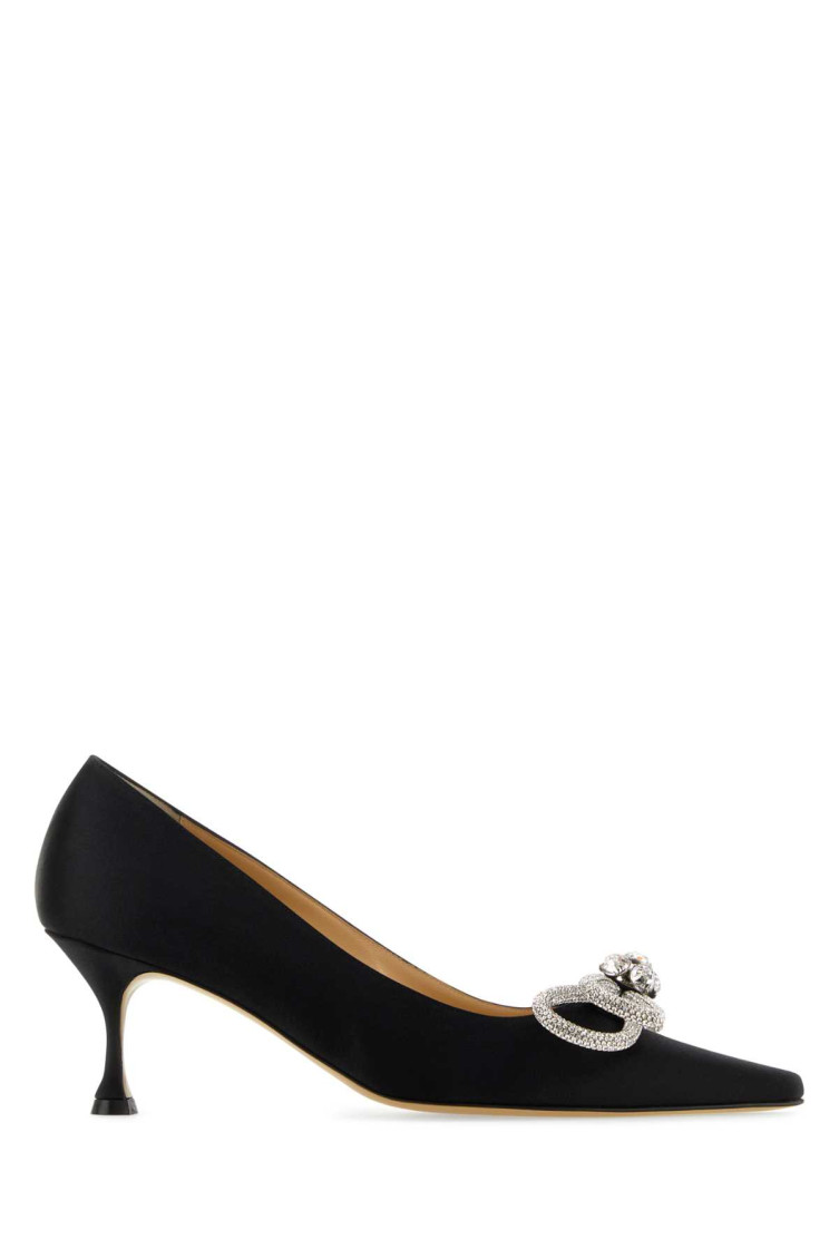 Black Satin Pumps