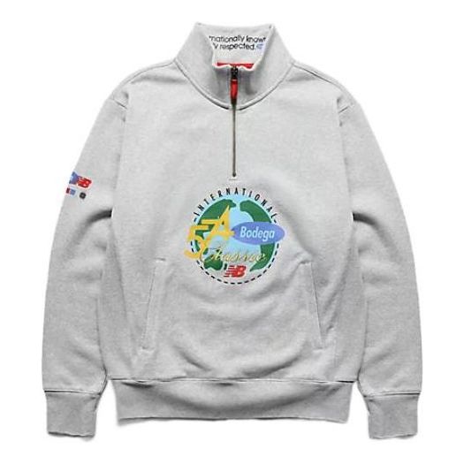 X Bodega Quarter Zip Sweatshirt Asia Sizing 'Athletic Grey'