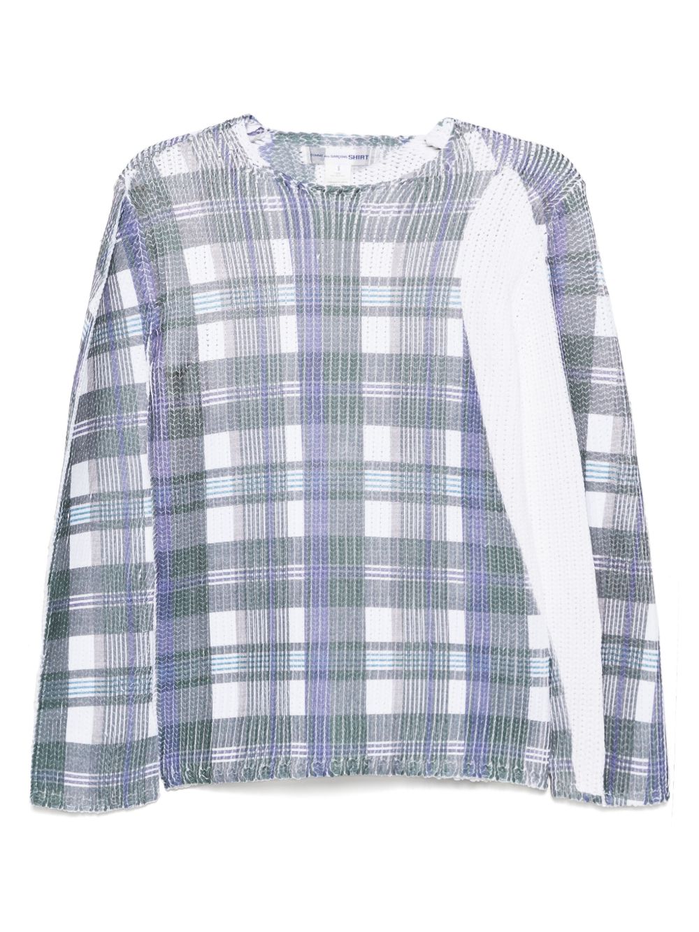 Comme Des Garçons Shirt tartan check-print jumper - Blue