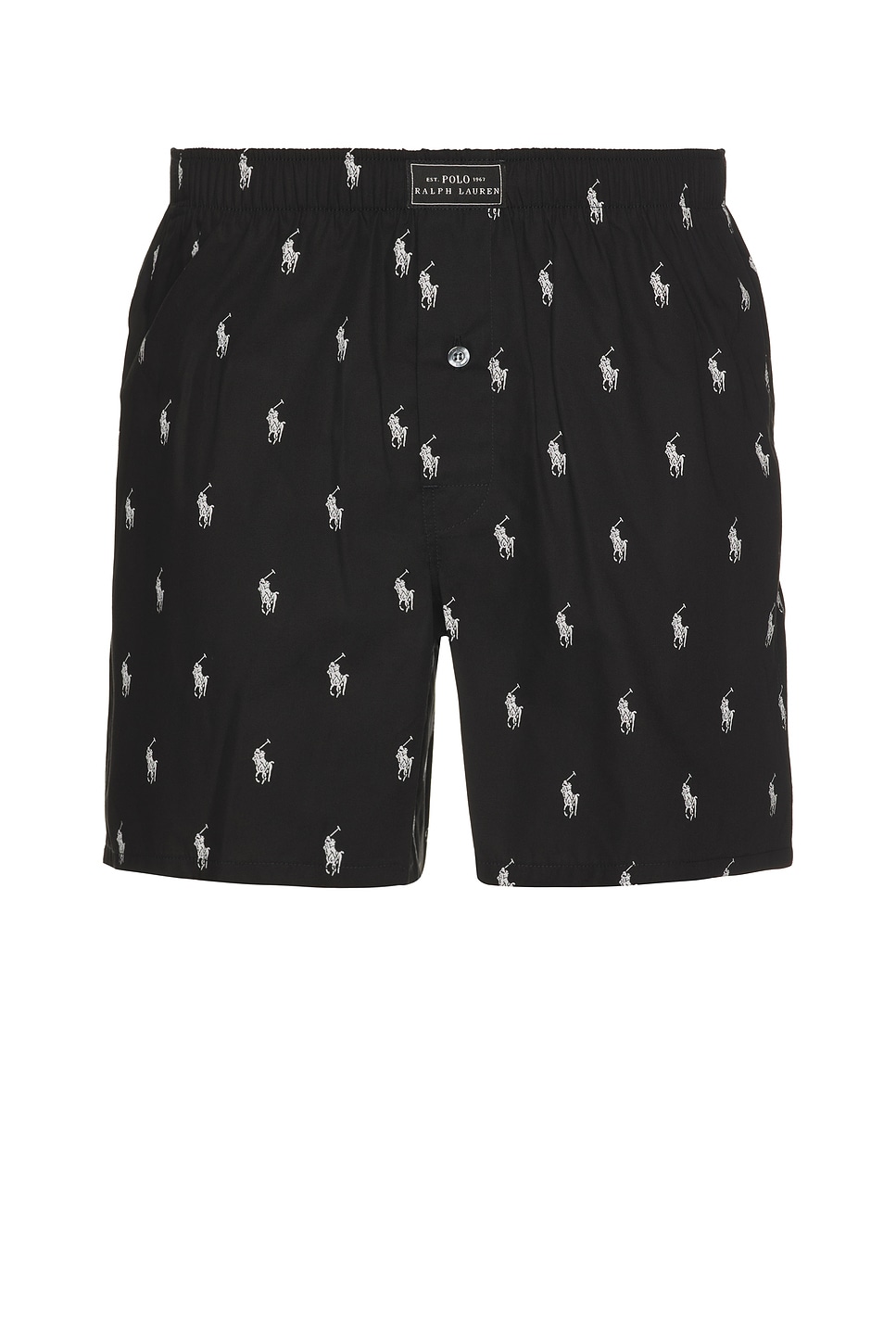 Polo Ralph Lauren Woven Boxer in RL Black & White AOPP - Black.  L also in