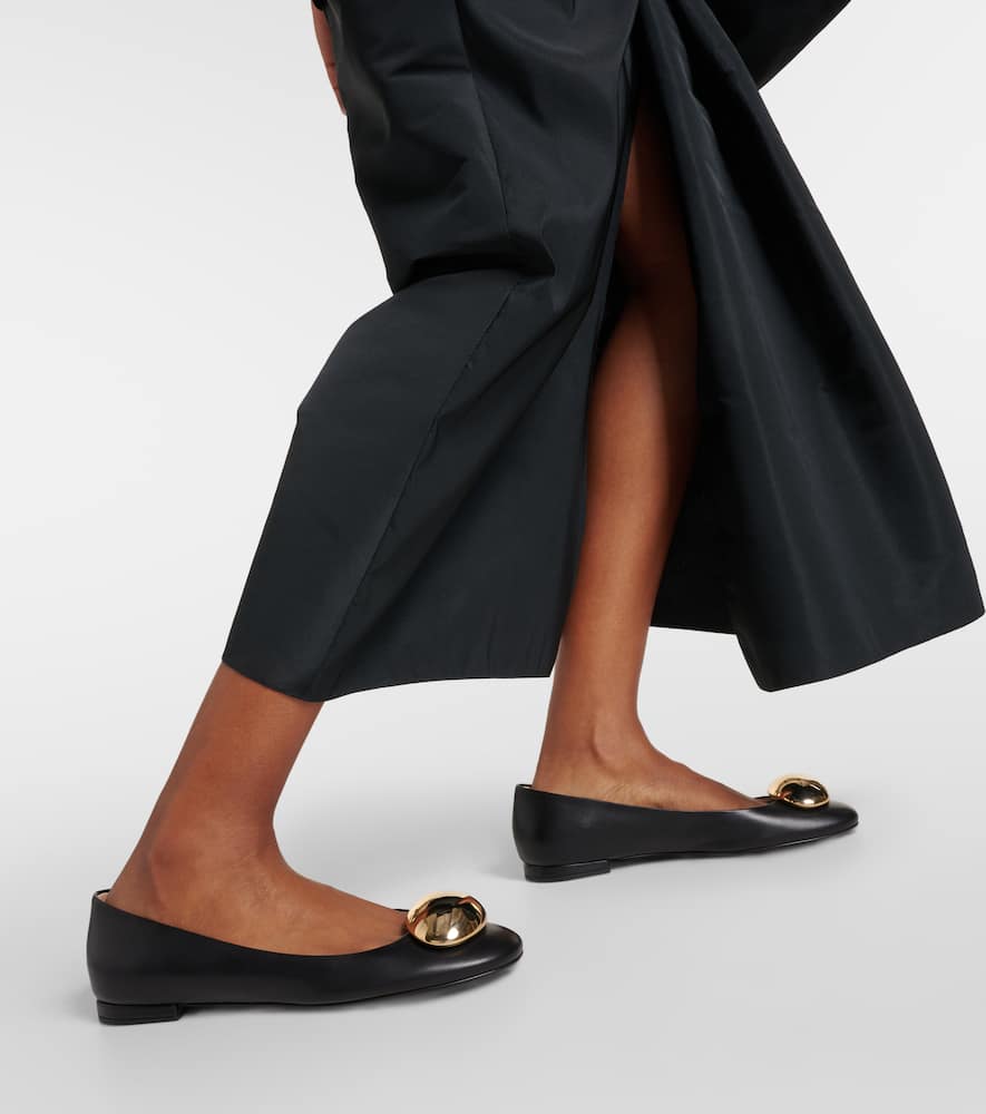 Gianvito Rossi Sphera leather ballet flats