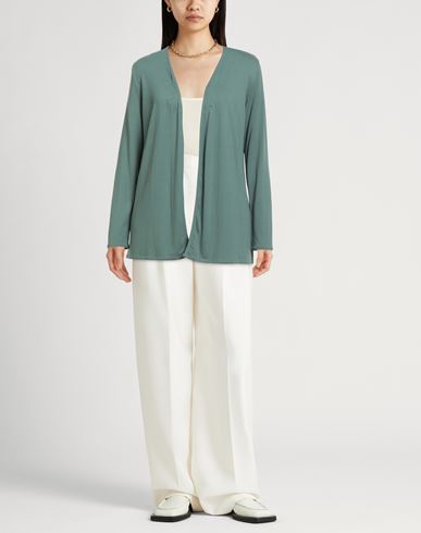 Woman Cardigan Green Size 1 Viscose, Elastane