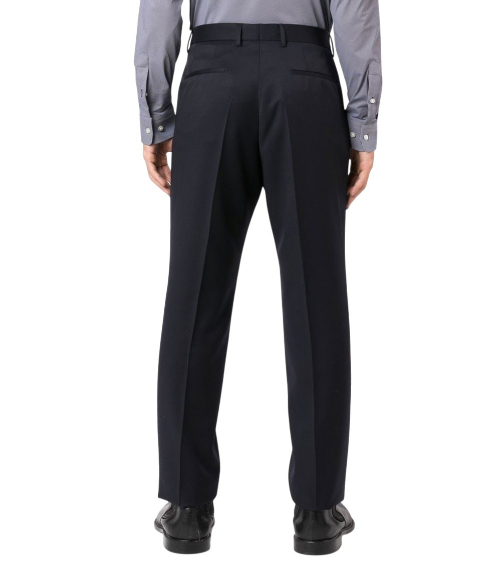 Blue Regular Flat Front Pant