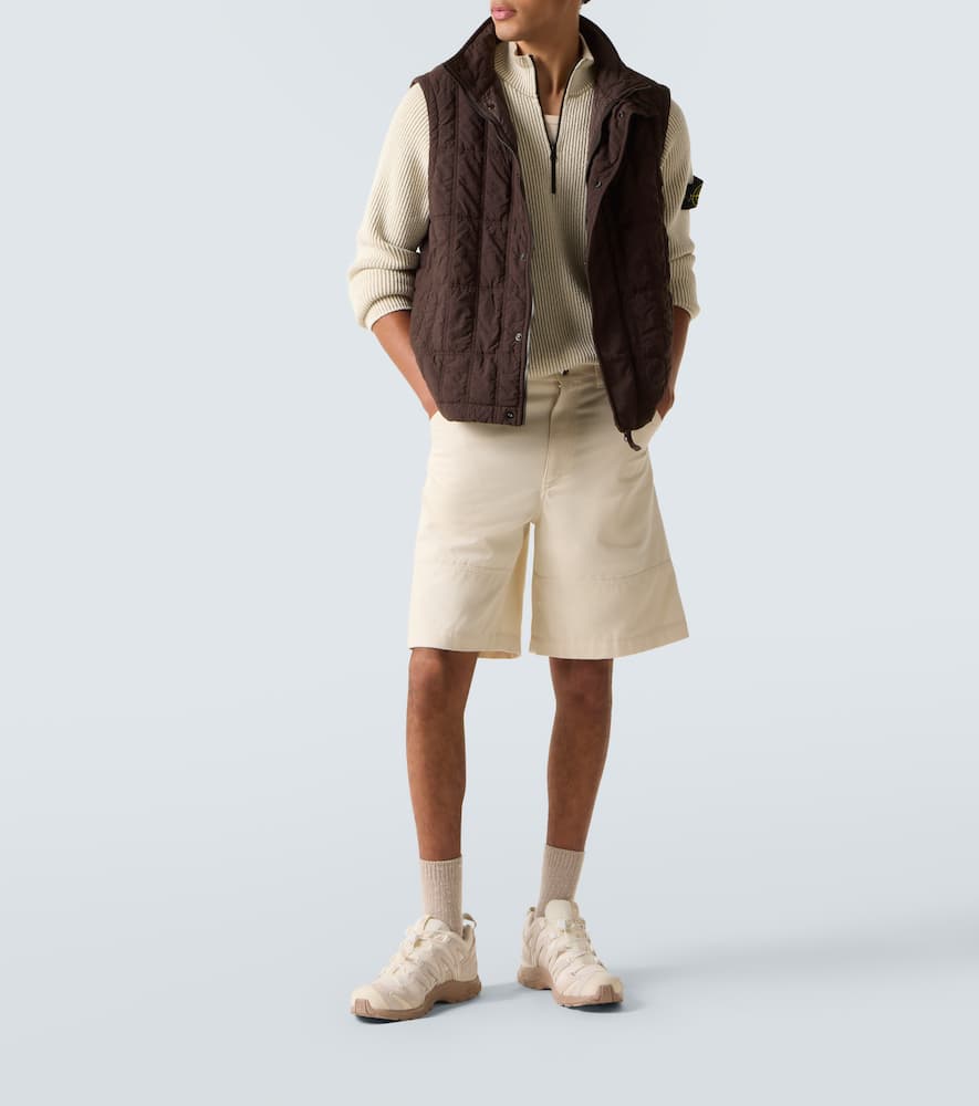 Compass wool and cotton-blend sweater