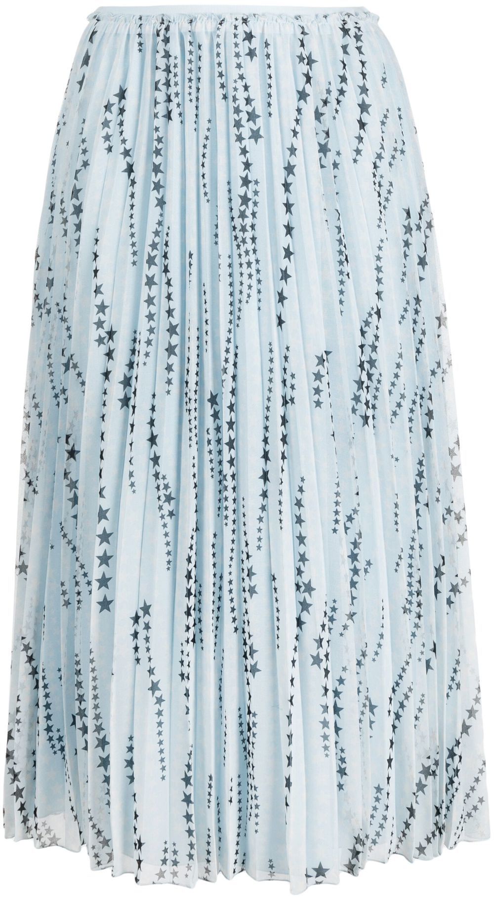 Star-print pleated skirt - Blue