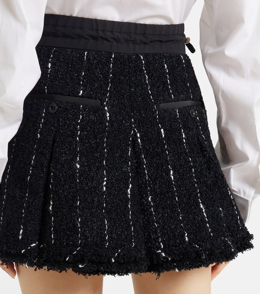 Sacai Striped tweed shorts